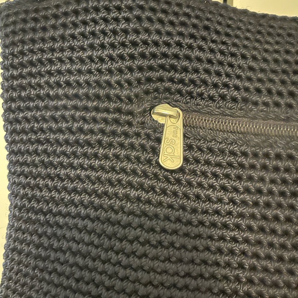 The Sak Black Knit Crochet Shoulder Bag - Picture 2 of 8